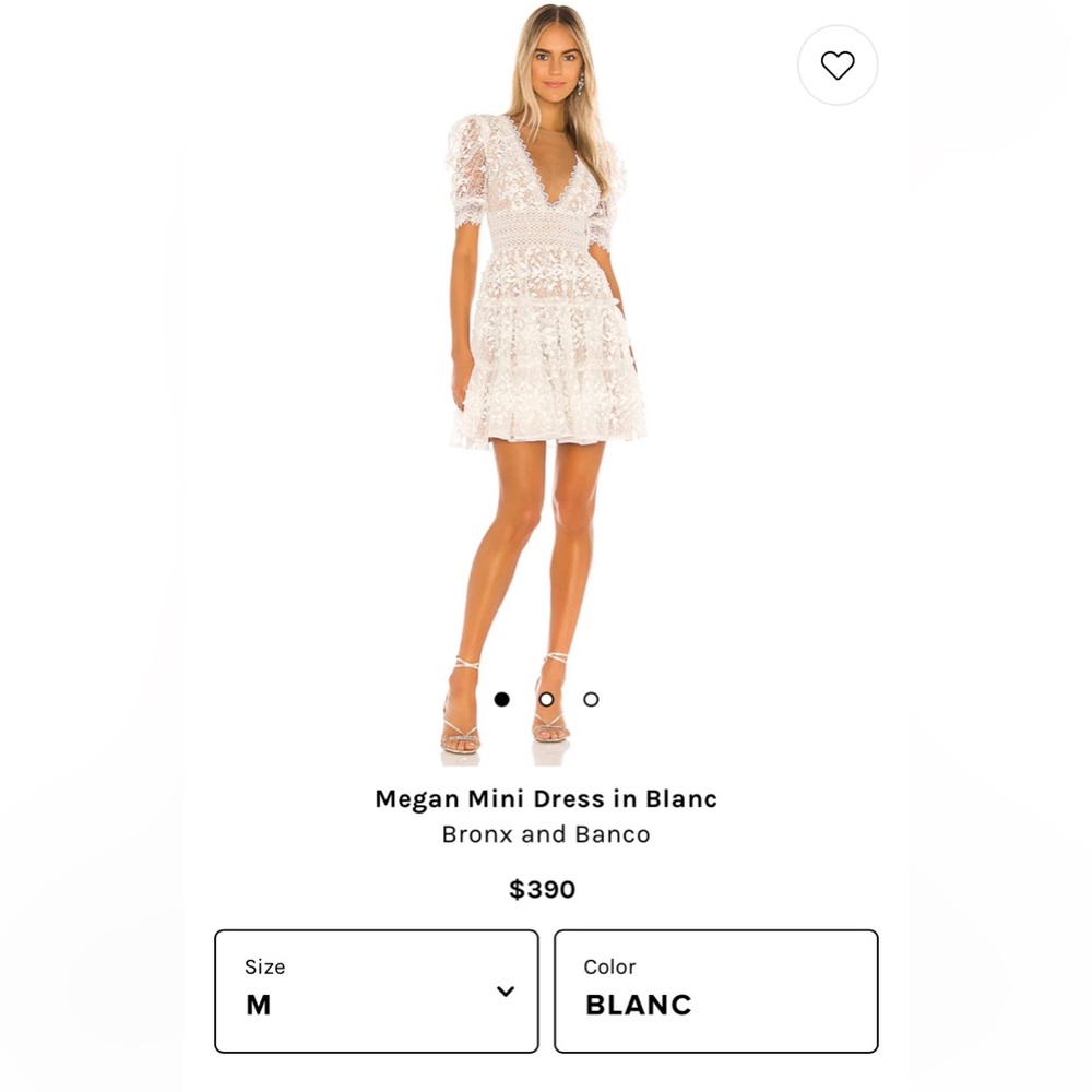 Bridal Shower Dress: Megan Mini Dress in Blanc by Bronx and Banco Size Medium